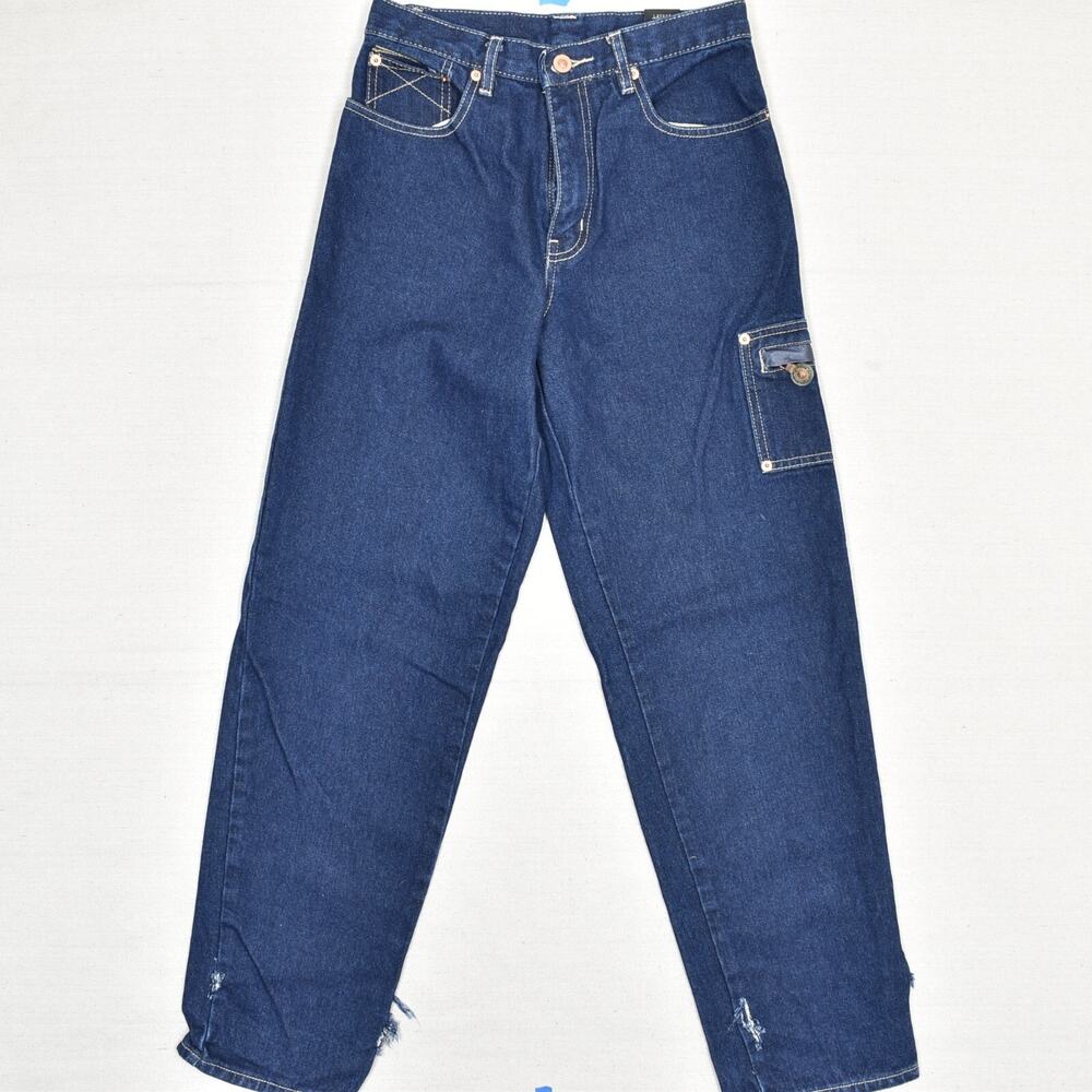 VTG Y2K Pelle Pelle Women's Jeans Straight Cotton Blue Size 16 Marc Buchanan
